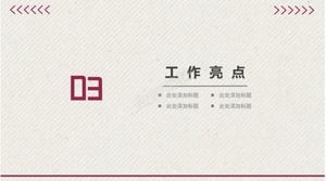 Czerwony płaski wiatr 2021 na koniec roku szablon podsumowujący prace ppt