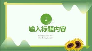 Șablon general ppt de raport de predare proaspăt mic verde