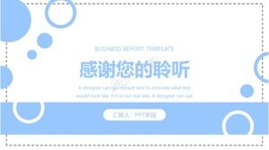 Cartoon blue school first lesson ppt courseware template