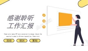 Dwukolorowy prosty szablon raportu z pracy ppt