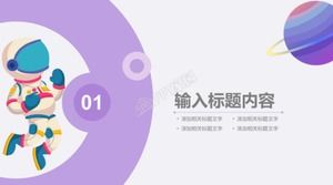 Nauka o kosmosie i technologia dzień kosmiczny temat nauka edukacja szablon ppt