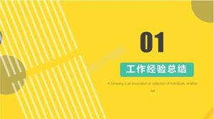 La mode jaune mène le futur modèle ppt de rapport thématique