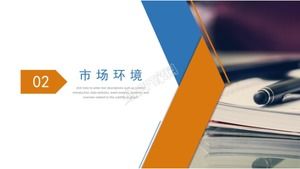 Modelo de ppt de plano de negócios de estilo de negócios high-end