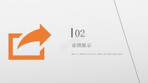 أورانج الأعمال أسلوب الحد الأدنى من ملخص تقرير العمل قالب ppt