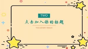 Ciepły i prosty nauczyciel mówiący ogólny szablon ppt