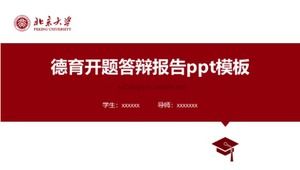 Modelo de ppt de relatório de abertura e defesa de educação moral