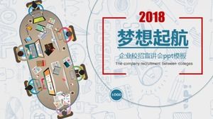 Kurumsal okul işe alım sunumu ppt şablonu