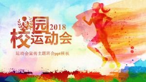 Templat ppt rapat kelas tema publisitas rapat olahraga