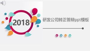 R & D template ppt pertahanan positif perusahaan