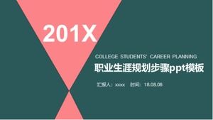 Plantilla ppt de pasos de planificación de carrera
