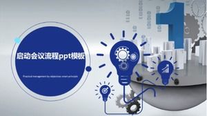 Iniciar la plantilla ppt del proceso de reunión