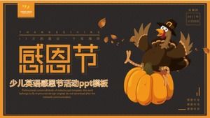Plantilla ppt de actividades de acción de gracias en inglés para niños