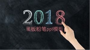 Modelo de ppt de giz de quadro-negro