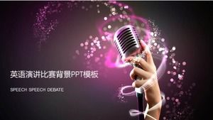 Modèle ppt de fond de concours de discours en anglais