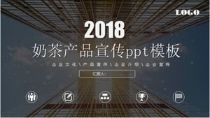 Template ppt promosi produk teh susu