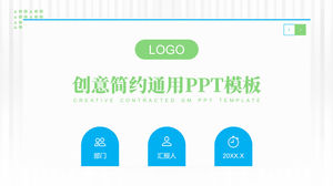 Mavi ve yeşil kontrast renk basit rapor genel ppt şablonu