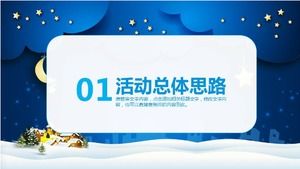 Modello ppt di pianificazione di eventi per le vacanze a tema natalizio del fumetto