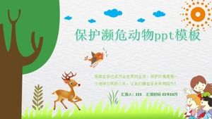 حماية الحيوانات المهددة بالانقراض قالب ppt