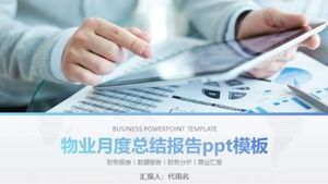 Modèle ppt de rapport récapitulatif mensuel sur la propriété