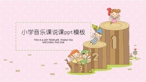 Modello ppt di conversazione di classe di musica della scuola primaria