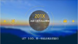 Travel theme English ppt template