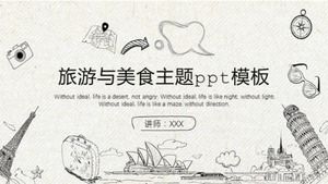 Travel and food theme ppt template