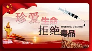 Plantilla ppt tabloide electrónico de educación antidrogas