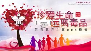 Uyuşturucuyla mücadele eğitimi konusu ppt şablonu