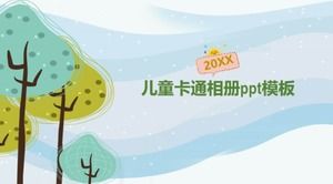 Modèle ppt d'album photo de dessin animé pour enfants