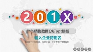 Financial sales data analysis ppt template