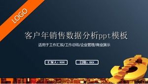 เทมเพลต ppt การวิเคราะห์ข้อมูลการขายประจำปีของลูกค้า