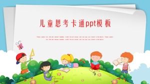 Bambini che pensano al modello ppt del fumetto