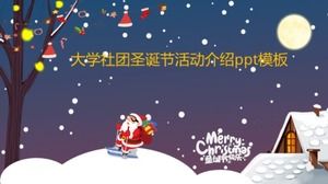 Plantilla ppt de introducción de actividades navideñas del club universitario