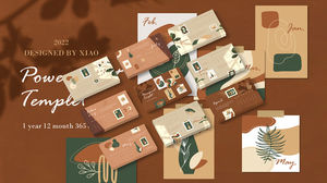 2022年桌面日曆ppt模板