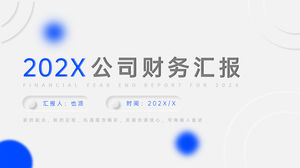 クラインブルーの新しい模倣会社の財務報告書の一般的なpptテンプレート