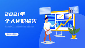 Modello ppt rapporto personale in stile illustrazione