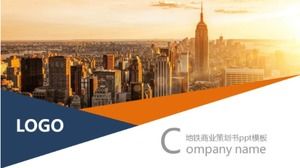 Template ppt rencana bisnis metro