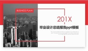 Modello ppt del rapporto di riepilogo del progetto di laurea