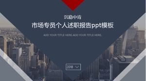 营销专员个人报告ppt模板