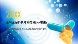 Hastane sağlık sigortası bölümü ppt şablonunun yıl sonu özeti