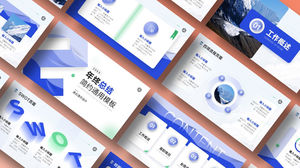 Templat ppt laporan akhir tahun pribadi biru yang sederhana dan segar