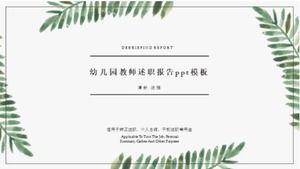 Modello ppt di relazione dell'insegnante di scuola materna