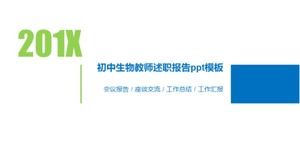 Junior high school biology teacher report ppt template