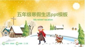 الصف الخامس عطلة الشتاء قالب الحياة باور بوينت