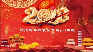 初中跨年晚會節目ppt模板