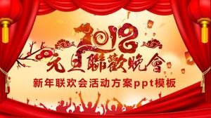 Plantilla ppt del plan de eventos de la fiesta de año nuevo