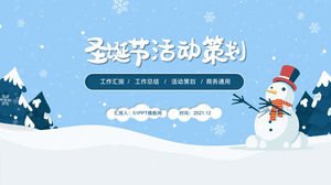 Karikatür tarzı Noel olay planlama ppt şablonu