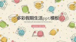 Modello ppt di vita di vacanza colorata