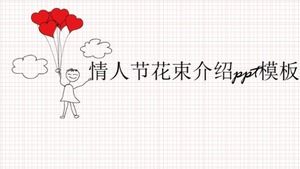 Template ppt presentasi karangan bunga Hari Valentine