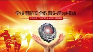 Modelo de ppt de educação de segurança contra incêndio escolar